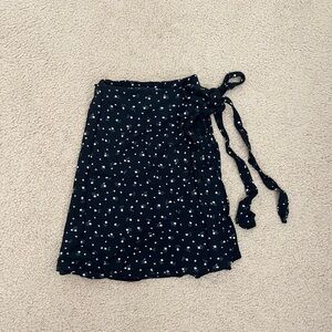 brandy melville floral wrap skirt